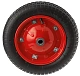 Пневматическое колесо, диаметр 340мм, металлический обод, симметричная ступица,  шариковый подшипник, отверстие под ось 20 мм, 3.00-8 - PR 2400-3-8